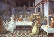 Fra Filippo Lippi Scenes from the life of St.John the Baptist:Herod's Feast oil painting picture wholesale